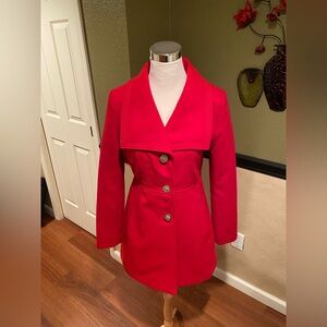EUC Jessica Simpson Red lined coat size SMALL.